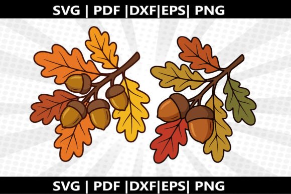 Acorn Branch SVG Cricut Cut File: A Graphic Design Freebie for Cozy Crafts