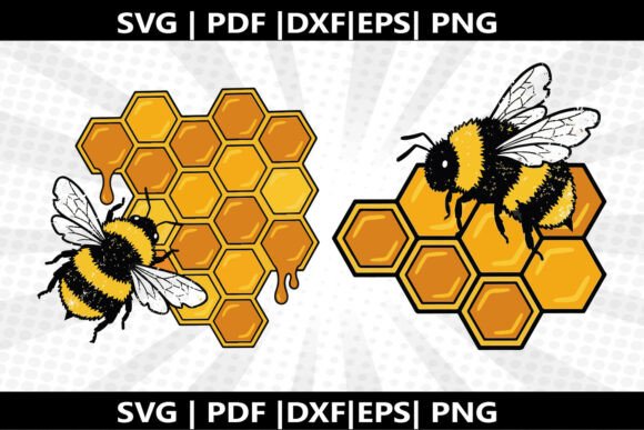 Bee Honeycomb SVG Cricut Cut File for Graphics and Freebies