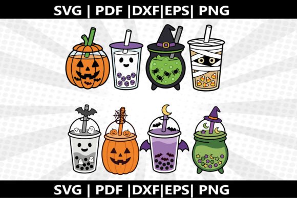 Boba Halloween Tea SVG: A Freebie for Creative Branding and Marketing