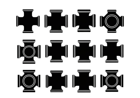 Cross SVG Bundle Stencil Clipart: A Versatile Graphic Design Asset for Crafters