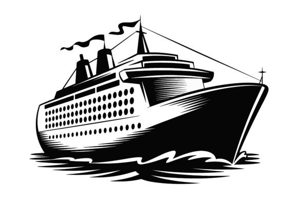 Cruise Ship Silhouette Graphics: A Freebie with Editorial Potential
