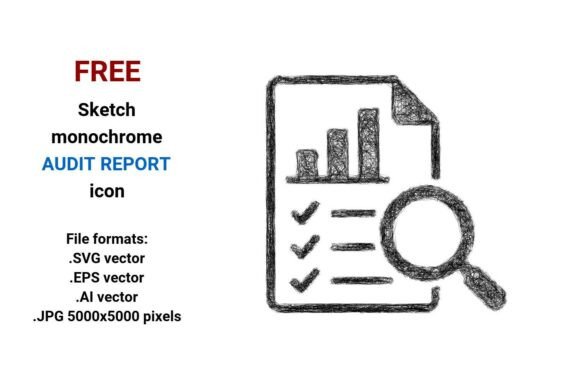 FREE Sketch Audit Report Icon: A Versatile Graphic Design Asset for Crafters