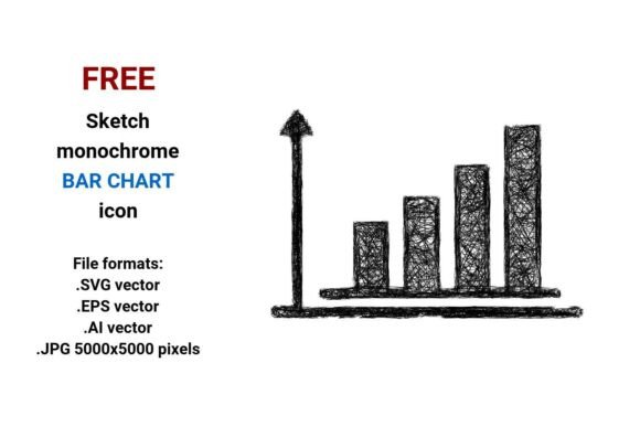 FREE Sketch Bar Chart Icon for Local Business Graphics and Branding