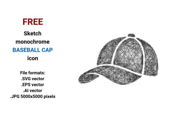 FREE Sketch Baseball Cap Icon: A Versatile Graphic for Bloggers and Content Creators