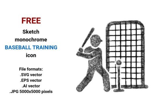 FREE Sketch Baseball Training Icon for Bloggers and Designers