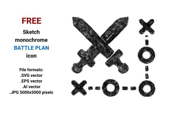 FREE Sketch Battle Plan Icon for Branding and Marketing