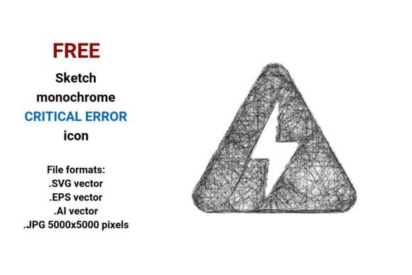 FREE Sketch Critical Error Icon: A Graphic Design Asset for Content Creators