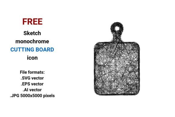 FREE Sketch Cutting Board Icon for Graphics and Freebies