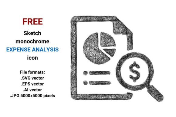 FREE Sketch Expense Analysis Icon for Graphics and Freebies