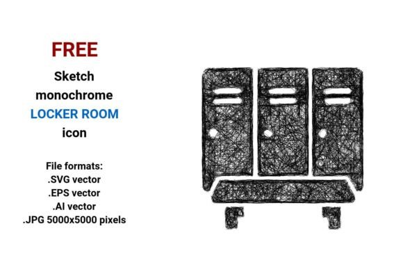 FREE Sketch Locker Room Icon: A Graphic Design Asset for Modern Web Publishing