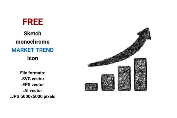 FREE Sketch Market Trend Icon for Handmade and Print Projects