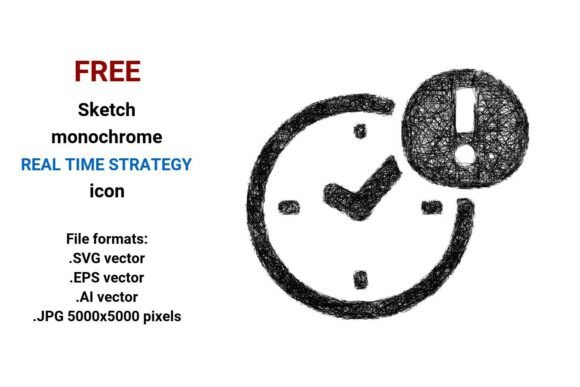 FREE Sketch Real Time Strategy Icon for Marketing and Branding