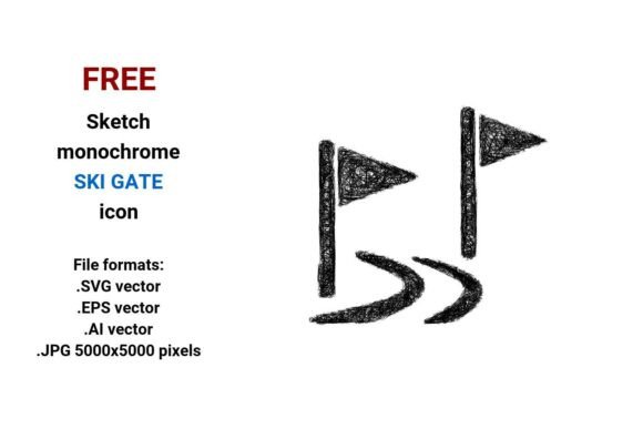 FREE Sketch Ski Gate Icon: A Practical Design Asset for Local Business Branding