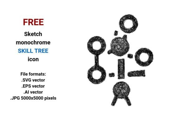 FREE Sketch Skill Tree Icon: A Versatile Graphic Design Asset for Bloggers and Publishers