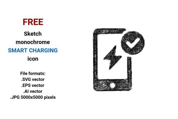 FREE Sketch Smart Charging Icon for Cricut, Printables & Handmade Products