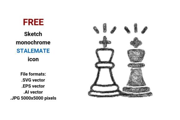 FREE Sketch Stalemate Icon for Handmade Projects and Graphics