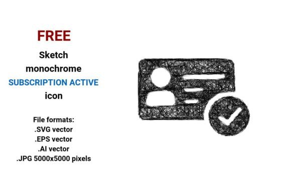 FREE Sketch Subscription Active Icon for Marketing and Branding