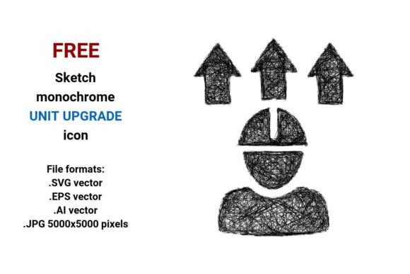FREE Sketch Unit Upgrade Icon: A Versatile Graphic Design Asset for Modern Branding