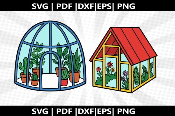 Greenhouse Frame SVG Cricut Cut File – A Modern Design Asset for Creative Publishers