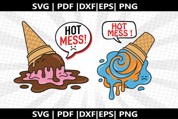 Ice Cream Meltdown SVG Cricut Cut File: A Playful Graphic for Creative Sellers
