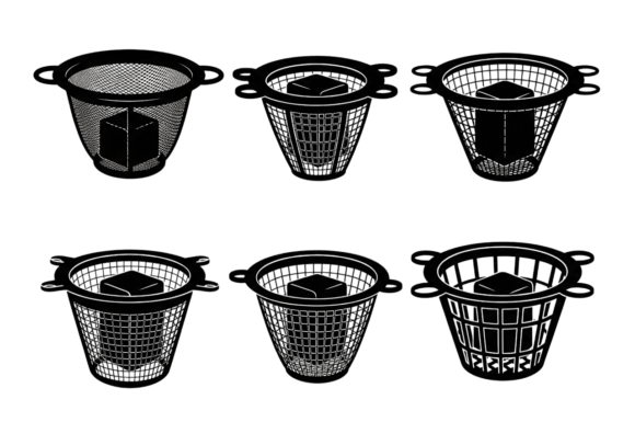 Kitchen Strainer Icons Set Vector: A Modern Graphic Design Asset for Creative Bloggers