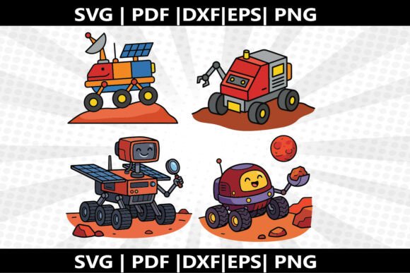 Mars Rover SVG Cricut Cut File: A Modern Design Asset for Small Business Branding