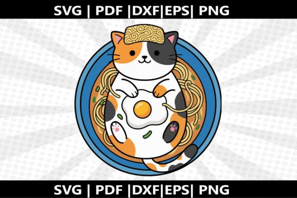Ramen Bath Cat SVG Cricut Cut File – A Freebie That Fits Modern Craft Projects
