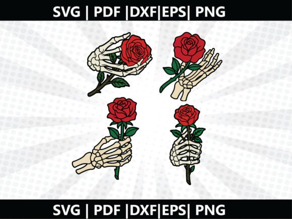 Skeleton Hand Rose SVG Cricut Cut File: A Versatile Design Asset for Creative Branding