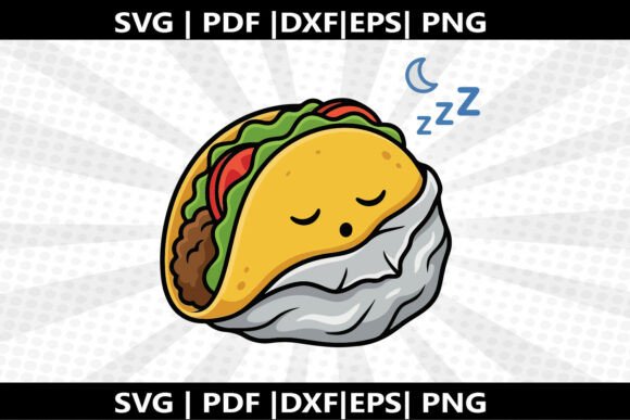 Sleepy Taco SVG Cricut Cut File: A Versatile Graphic Design Freebie