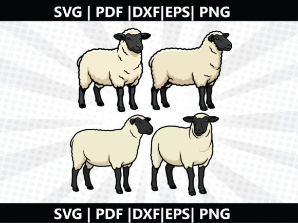 Suffolk Sheep SVG Cricut Cut File: A Versatile Graphic Design Asset for Creative Sellers