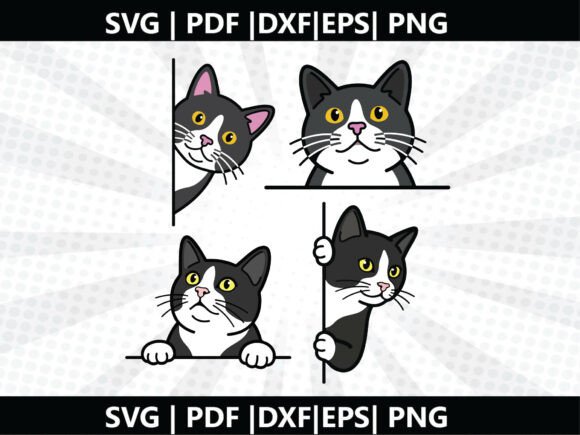 Tuxedo Cat SVG Cricut Cut File: A Modern Design Asset for Bloggers and Publishers